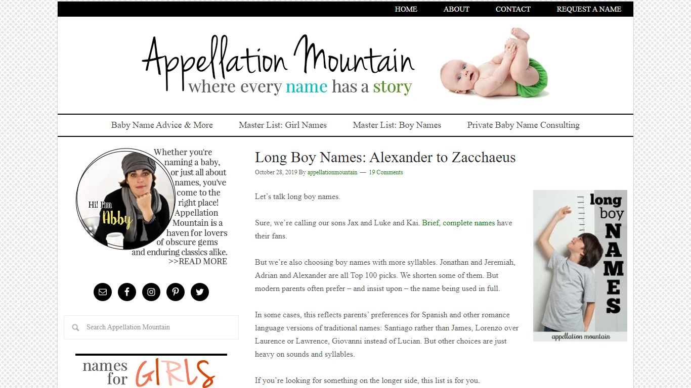 Long Boy Names: Alexander to Zacchaeus - Appellation Mountain